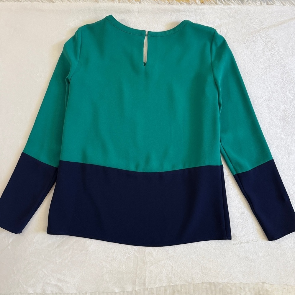 Cremiux Colorblock V-Neck Blouse XS - Picture 5 of 8
